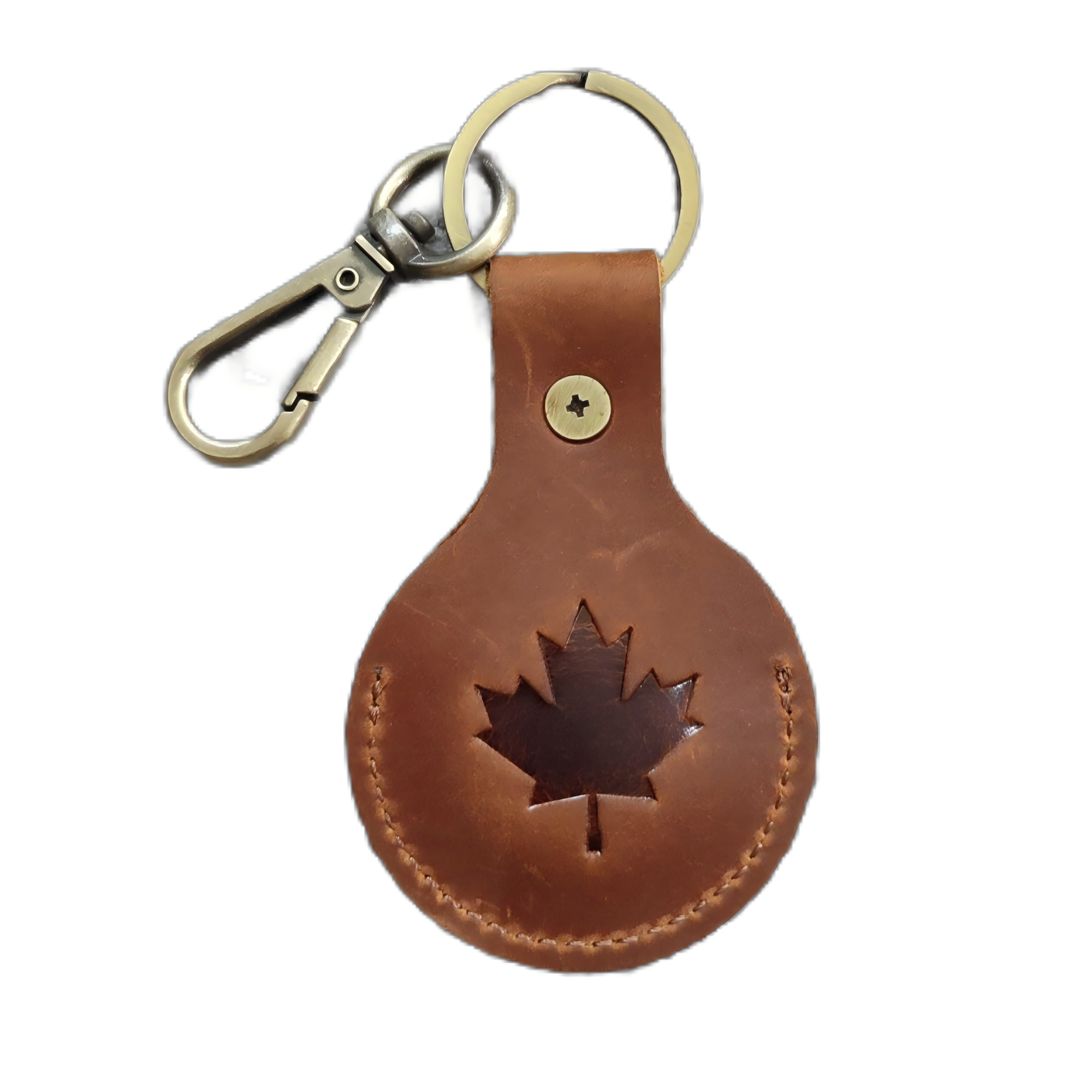 Leather AirTag Keychain