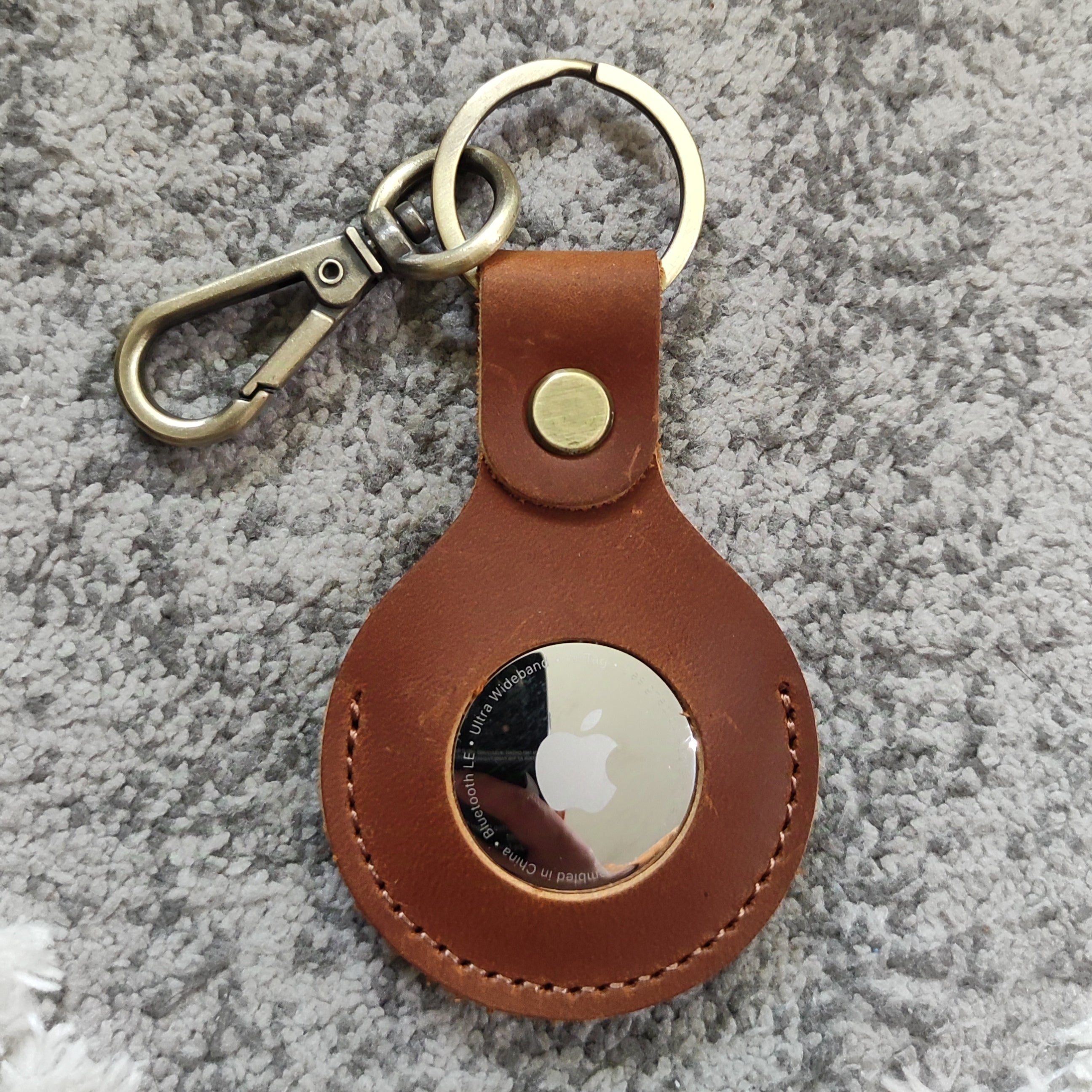 Leather AirTag Keychain