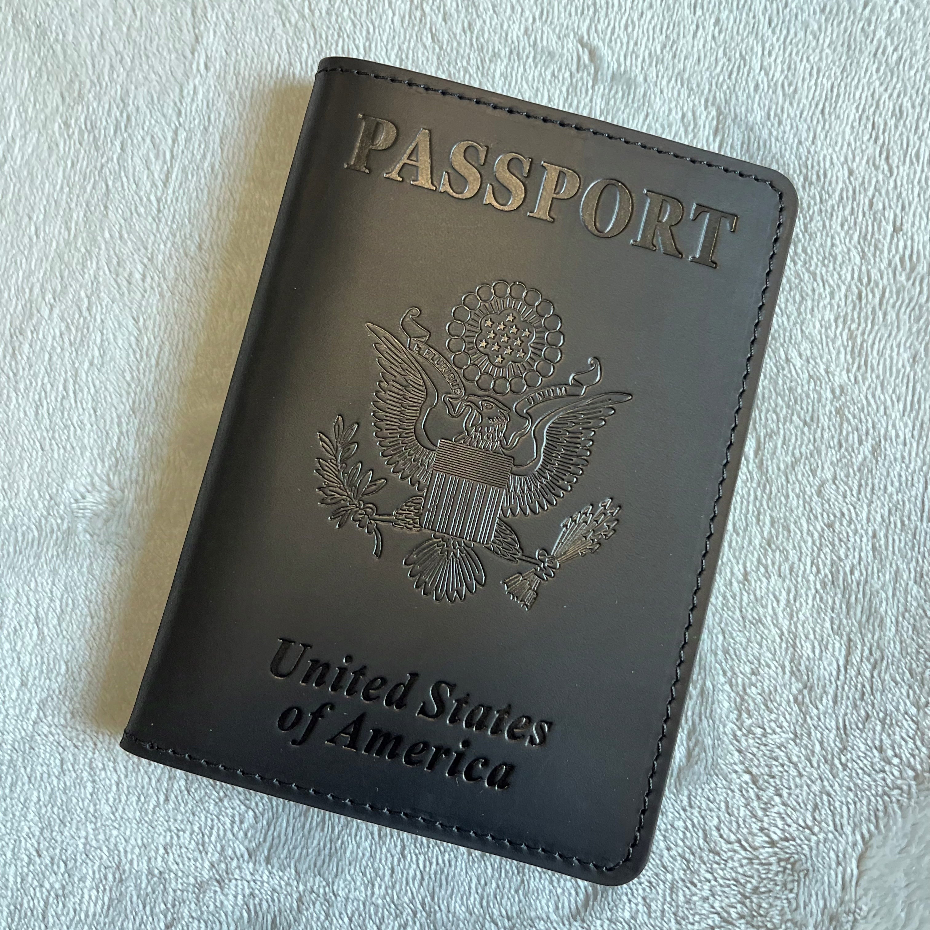 Leather USA Passport Cover