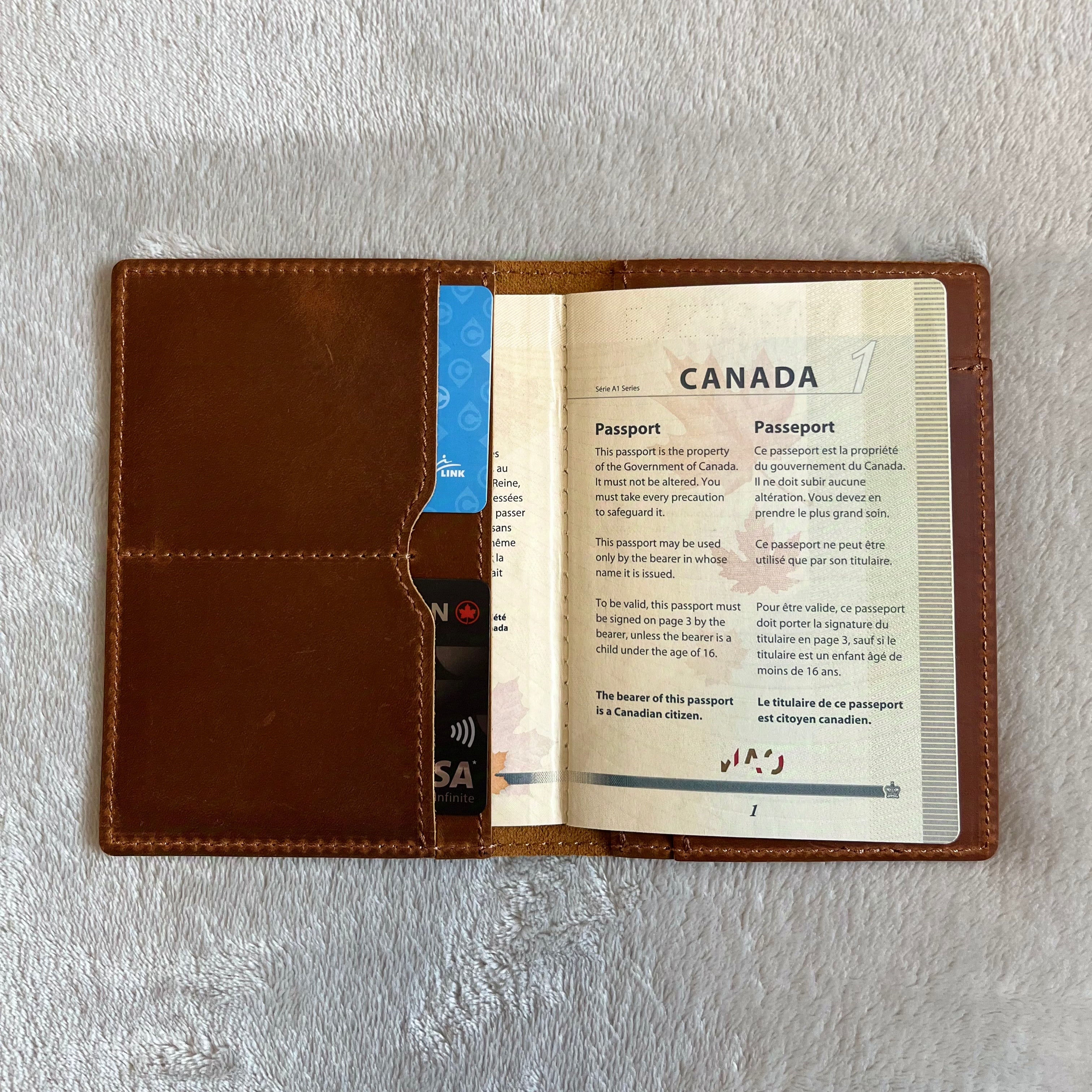 Leather Canadian Passport Wallet