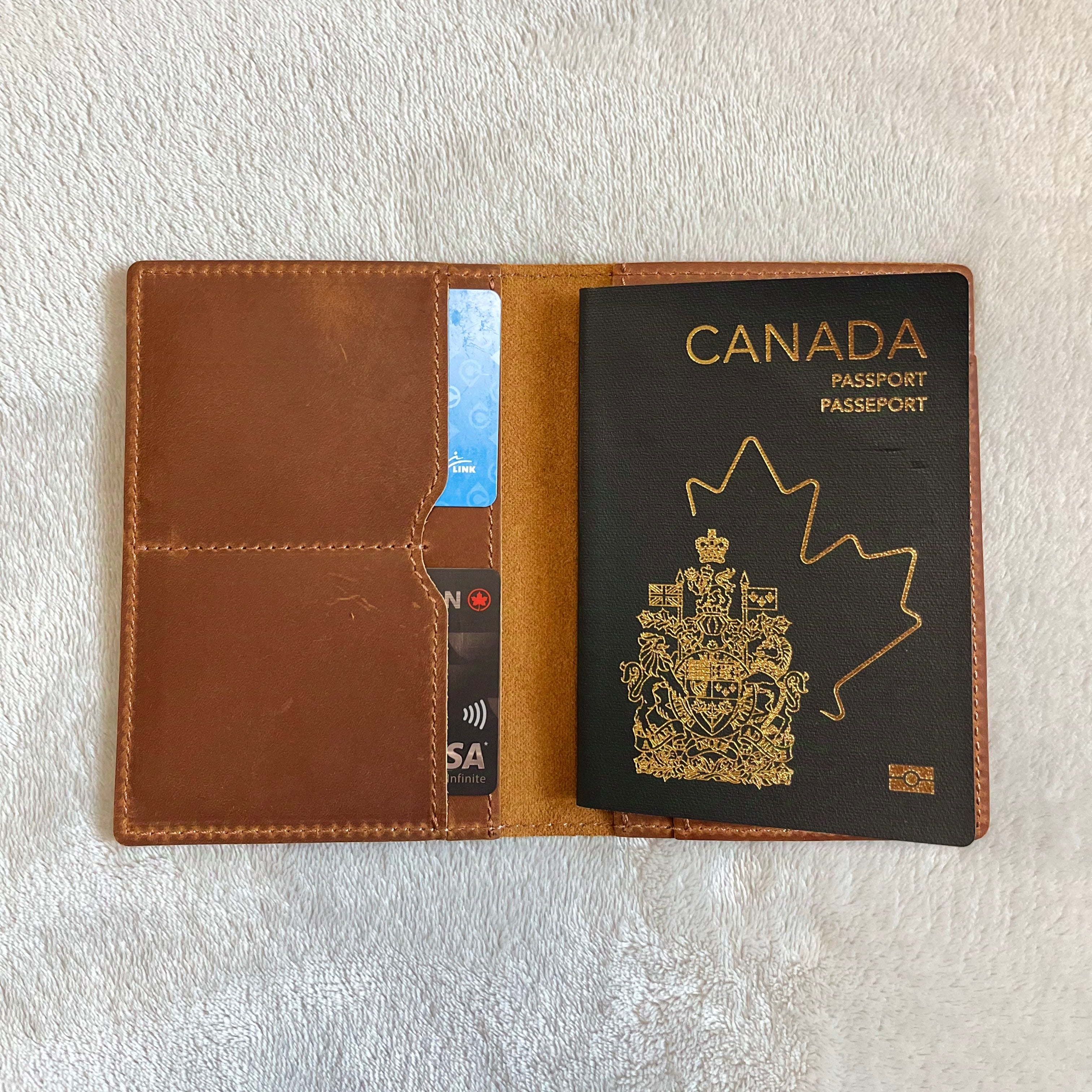 Leather Canadian Passport Wallet