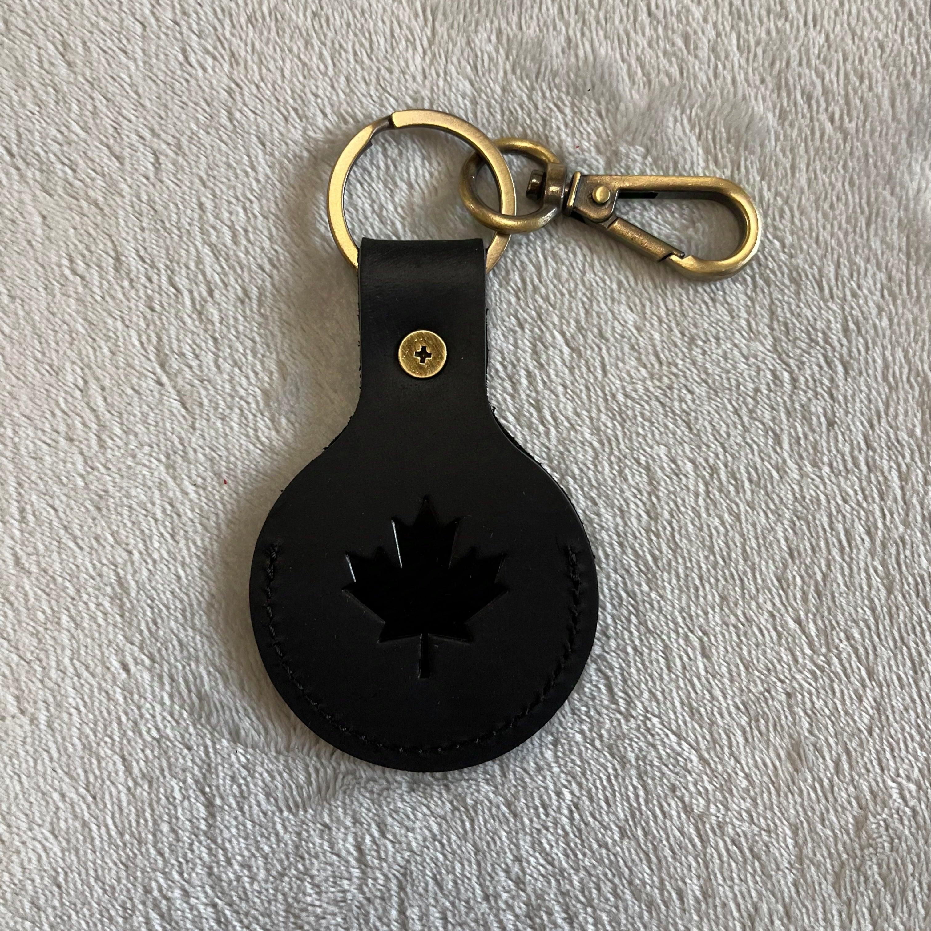 Leather AirTag Keychain