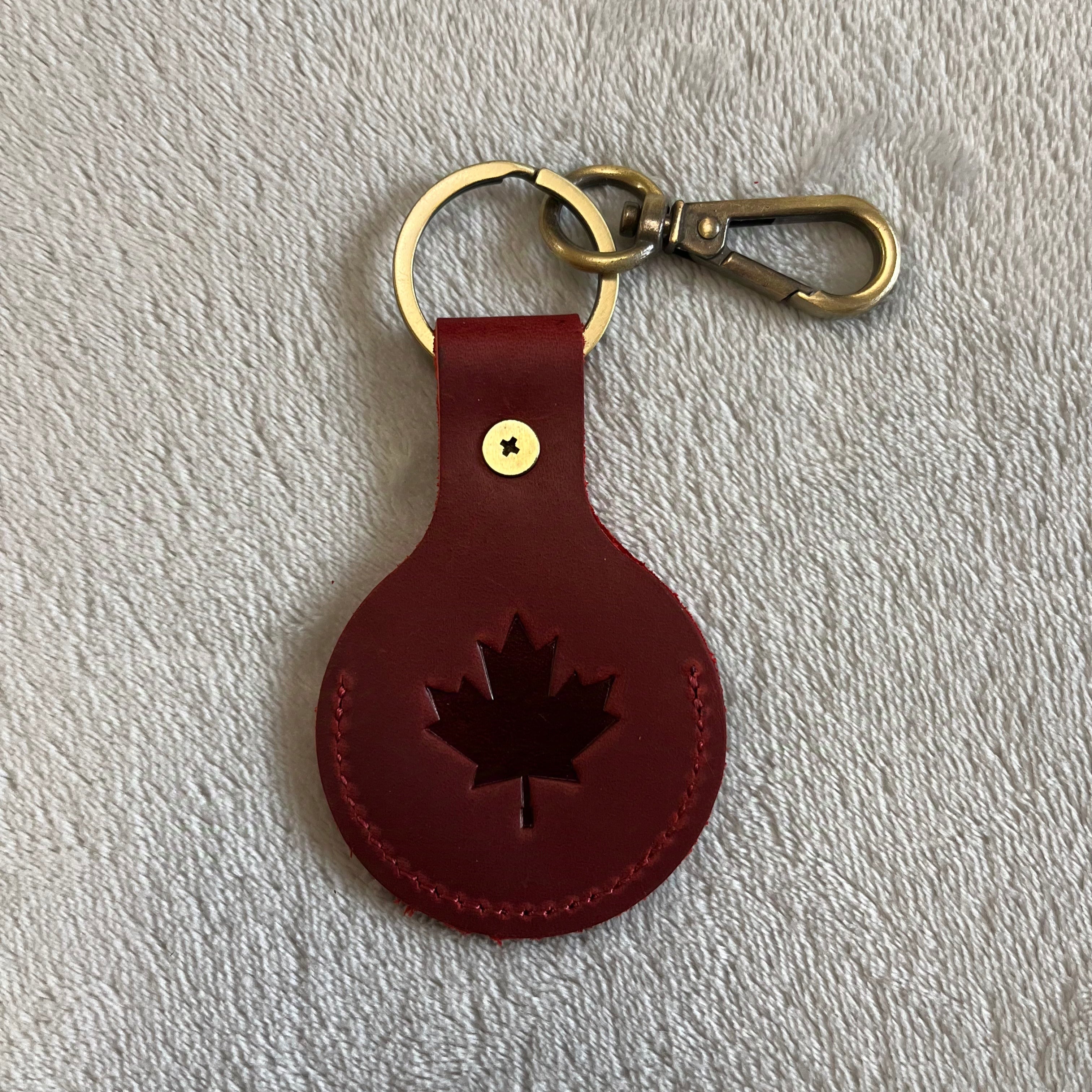 Leather AirTag Keychain